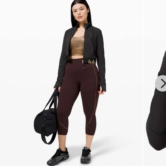 Lululemon Define Jacket Cropped *Gold Size 8 - Picture 4 of 11